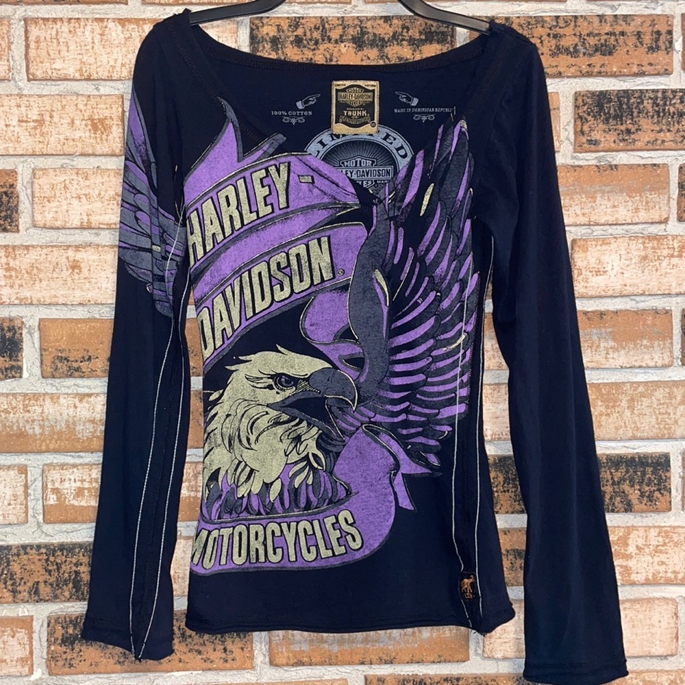 Harley Davidson Limited Edition Long Sleeve Graphic Top Women’s XS